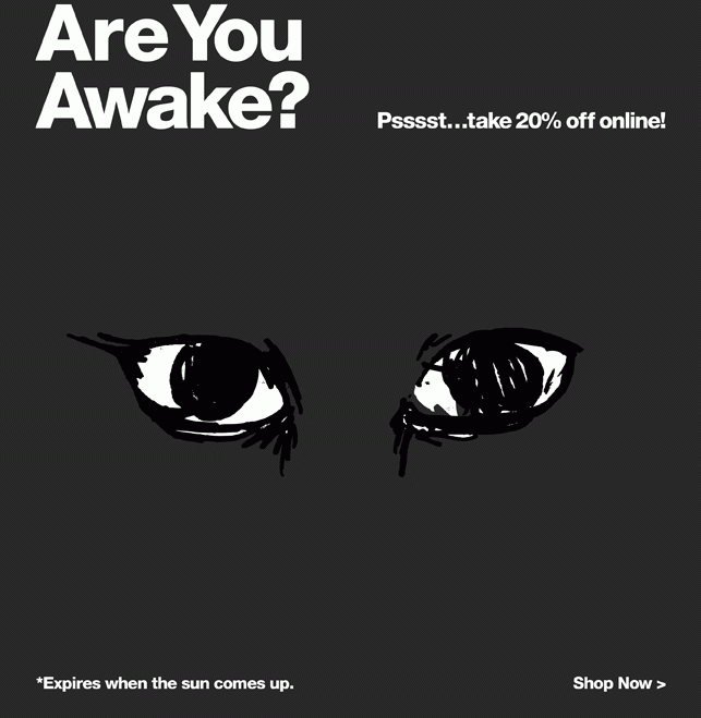 American Apparel are you awake? Urgency email Marvellous digital marketing agency
