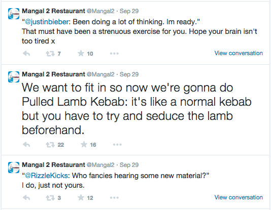 Mangal 2 Restaurant Tweets Twitter Marvellous digital design agency