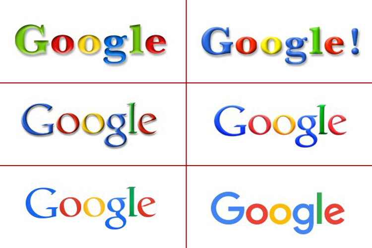 google logo evolution web design