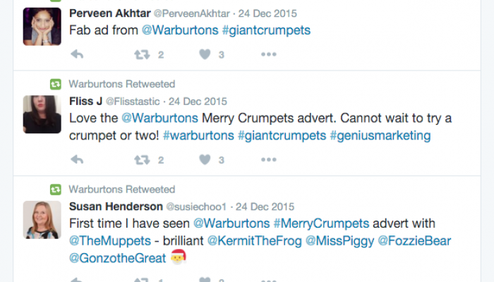 warburtons crumpets twitter Marvellous digital marketing agency