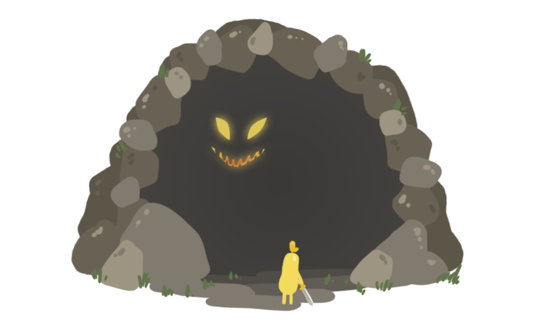 web design process 3 cave illustration