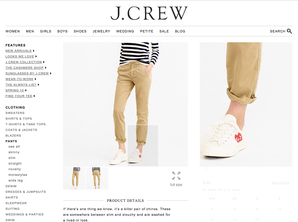 J Crew detailed product zoom example Marvellous agency