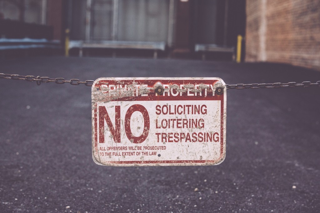 Security Sign: No Trespassing