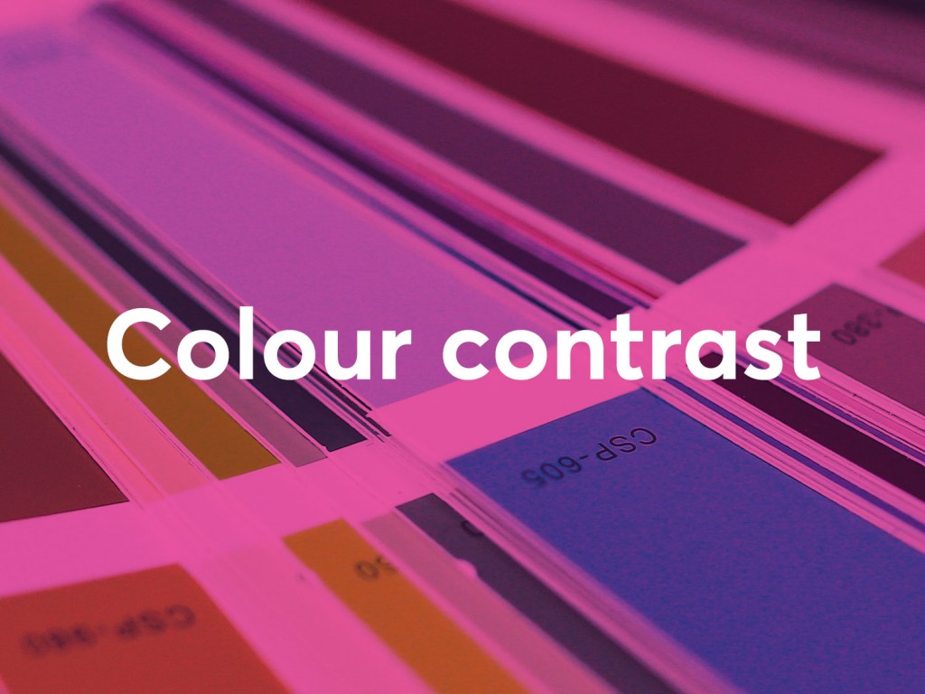 colour contract in web design