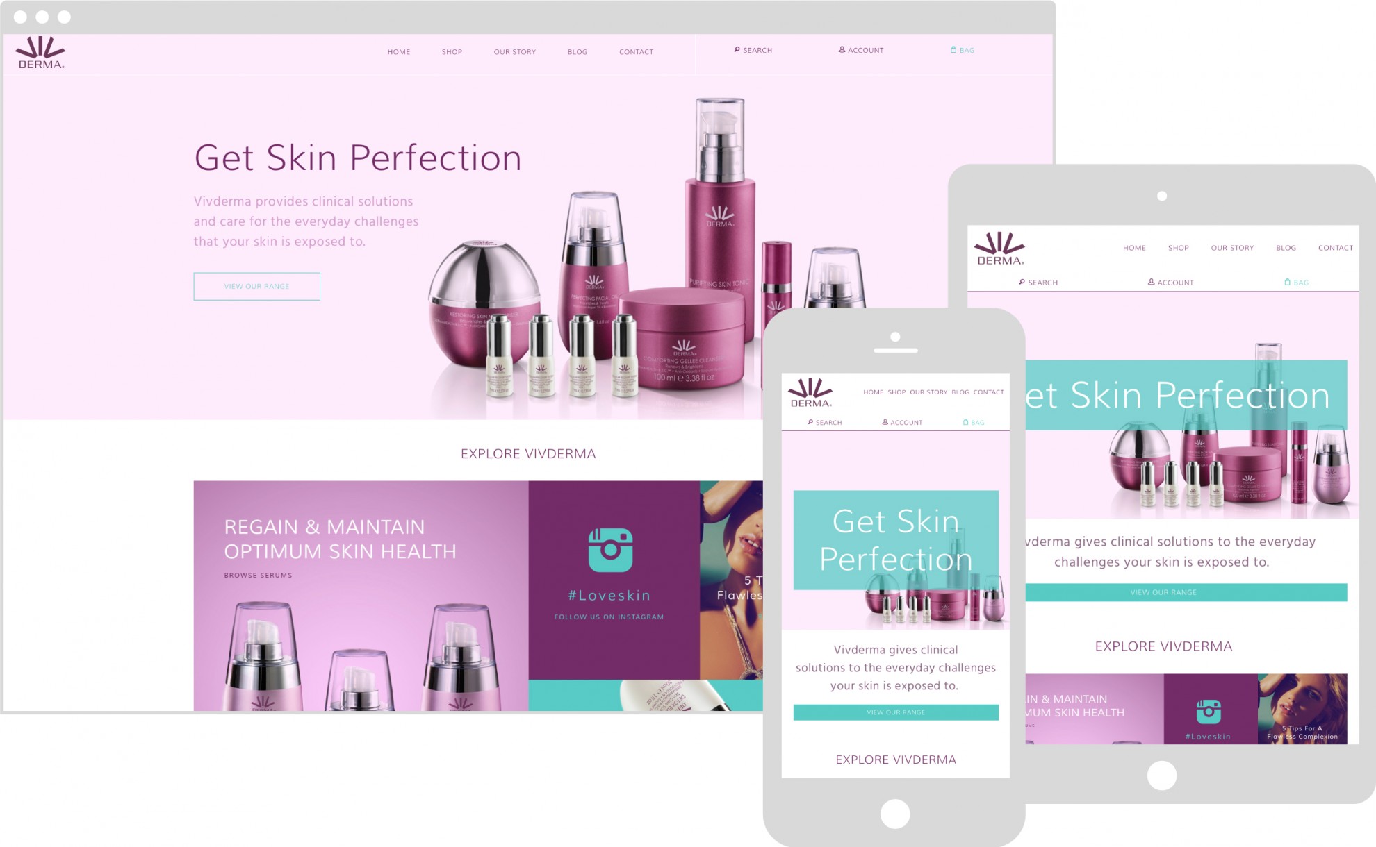 Vivderma Website case study, buy Marvellous web design agency