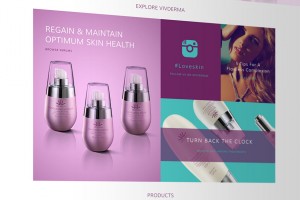 Vivderma gallery image of products on website by marvellous web design agency leeds