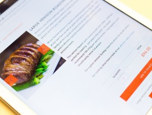 Holme farmed venison displaying on an ipad at marvellous web design agency leeds