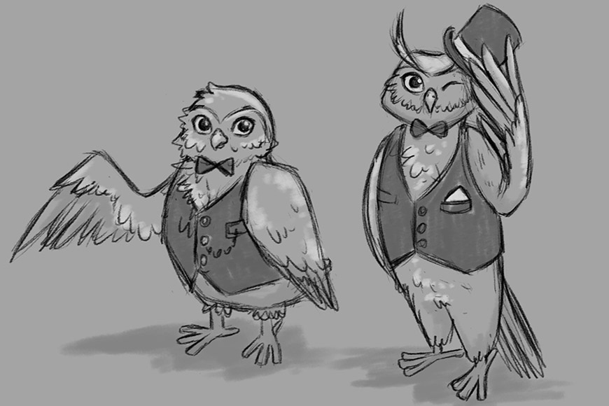 Luxury Flooring Owl Character Design