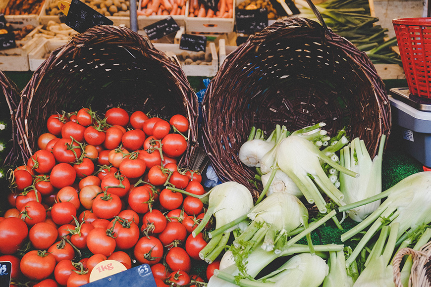 Vegetables on a farmer's market