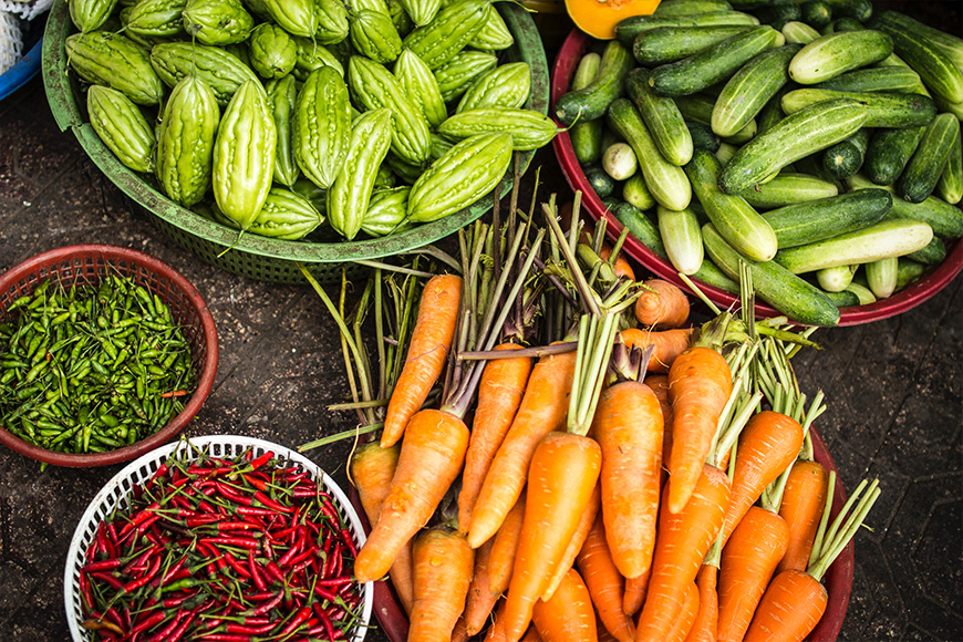 Vegetables on a farmer's market