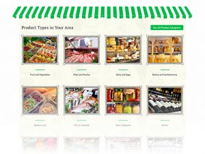 View of product categories on Shopappy