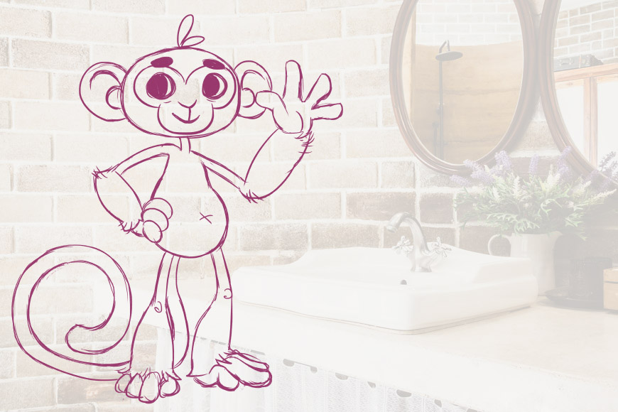 Tile Monkey character sketch