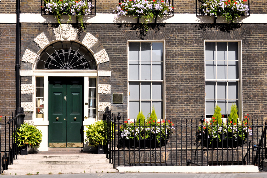 London-style house front