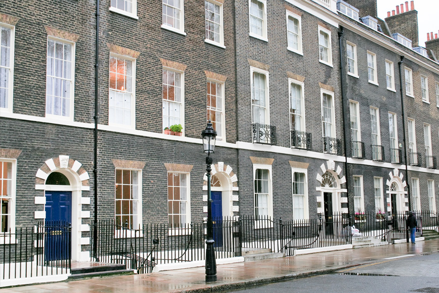 London-style row of houses