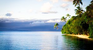 Photo of a tropical island