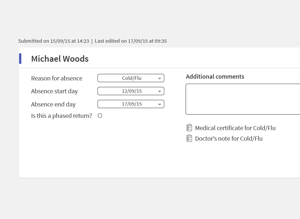 Claim details table